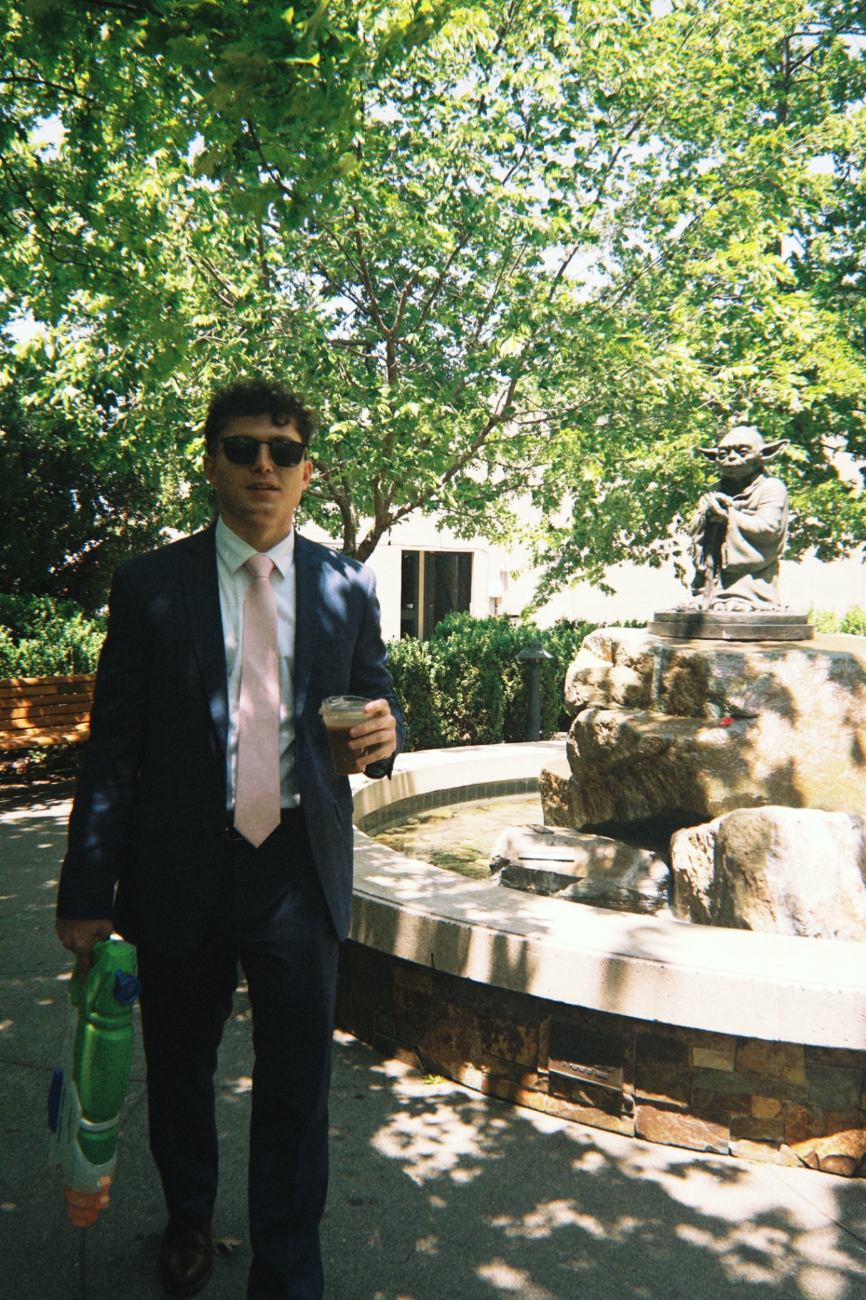 In a suit