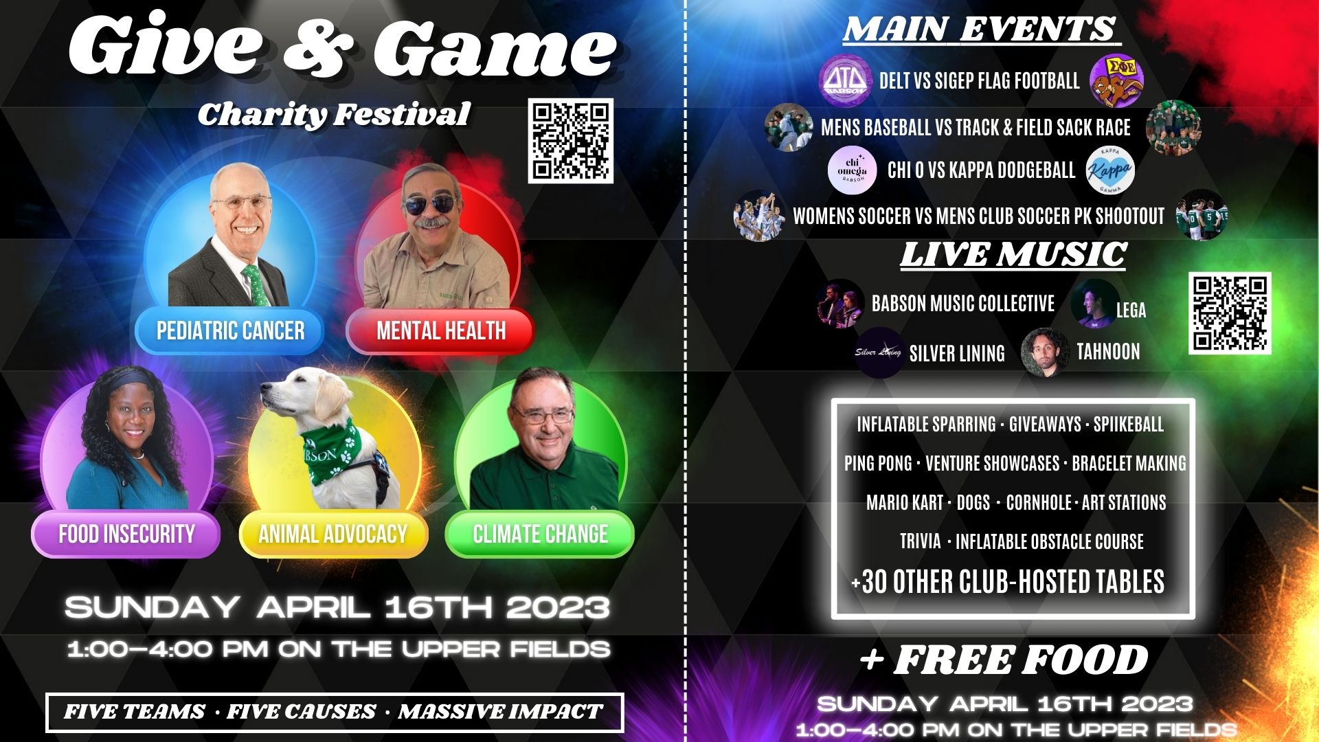 Give & Game charity festival event program